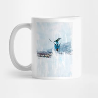 Upside Down Skiing Pro. For ski lovers. Mug